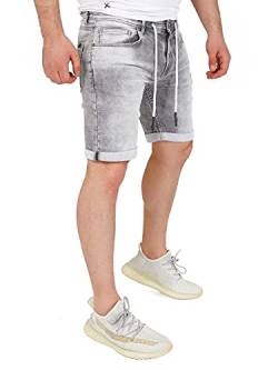 Yazubi Graue Luftige Kurze Hose Herren Sommer Short Männer Sweat Stoff Man Jeans Coole Freizeit Bermudas Henry, Grau (Frost Gray 170000), W29 von Yazubi