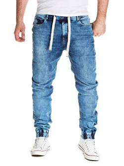 Yazubi Herren Jeans Ash - Bund und Saum mit Gummizug, Denim Light Blue (20035), W30/L34 von Yazubi