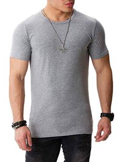 Yazubi Herren T-Shirts Mythic - Sommer Rundhals-Ausschnitt graues Slim Fit - Moderner Männer Tshirt melang, Grau (Dapple Gray 163907), XL von Yazubi