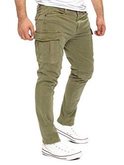 Yazubi Jayden - Cargohose Mit Gummizug - Arbeitshose Herren - Cargo Chino Jeans Hose Männer, Grün (Dusky Green 170517), W28/L34 von Yazubi