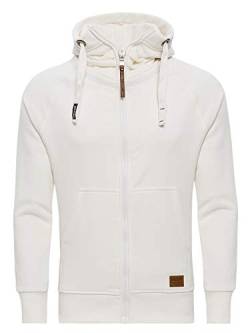 Yazubi Kapuzen Hoody Männer Sweatshirt Kaputzenjacke Hoodie Herren Weiß Reißverschluss Kapuzensweatshirt Jacob, (Cloud Dancer 114201), L von Yazubi