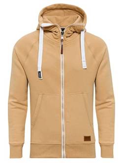 Yazubi Kapuzenpullover Herren Pullover Reißverschluss Übergroßer Hoodie Oversized Pullover Jacob, Gelb (Indian Tan 171328), 6XL von Yazubi