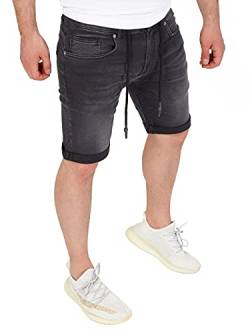 Yazubi Leichte Kurze Stoffhose Herren Hosen Sommer Knielange Denim Mens Shorts Baumwoll Für Die Freizeit Henry, Grau (Licorice 191102), W30 von Yazubi