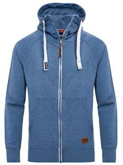 Yazubi Männer Pulli Hoody Reißverschluß Kapuze Kapuzensweatshirt Blauer Hoodie Herren Kapuzenpullover Jacob Blau (Bijou Blue 2R183921), S von Yazubi