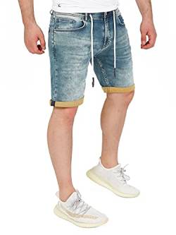 Yazubi Modern Sommer Sweat Shorts Herren Kurze Jeans Hosen Mens Shorts Regular Aus Baumwolle Mit Pocket Henry, Grün (Balsam Green 185606), W28 von Yazubi