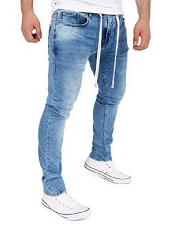 Yazubi Steve - Lockere Herrenjeans Slim Fit Stretch - Jeans Herren mit Gummibund - Jogginghose Jeansoptic, Blau (Bering Sea 184028), W33/L34 von Yazubi