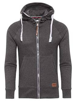 Yazubi Zipper Hoody Männer Pullover Pulis für Herren Sweatjacke Kaputzenjacke Kapuzen Weste Sweatshirtjacke Jacob, Grau (M. Night 194203), 4XL von Yazubi