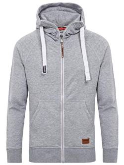 Yazubi Zipper Pullover Übergroßer Kapuzen Sweatshirt Herren Sweatjacke Kapuze Männer Kapuzenshirt Jacob, Grau (M. Gray 154703), XXL von Yazubi