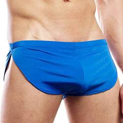 Ychnaim Herren Laufshorts mit großen geteilten Seiten Color Festes Blau Size XXL von Ychnaim