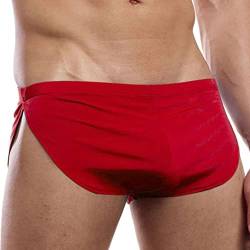 Ychnaim Herren Laufshorts mit großen geteilten Seiten Color Festes Rot Size L von Ychnaim