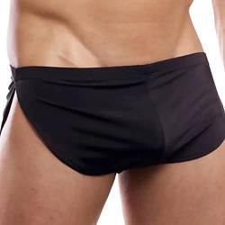 Ychnaim Herren Laufshorts mit großen geteilten Seiten Color Schwarz Size L von Ychnaim