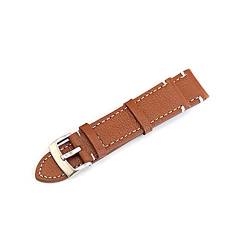 Leder-Mann-Business-Uhrenarmbänder 18-24mm Uhren Zubehör Armband Hellbraun 18mm Light Brown 18mm von Ycxydr