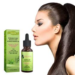 Rosmarinminze Kopfhaut & Haarstärkendes Öl mit Biotin und ätherischen Ölen, Rosmarin- und Minzöl für Haarwachstum, Rosmarinminminze Kopfhaut & Haarstärkendes Öl für alle Haartypen von Ycxydr