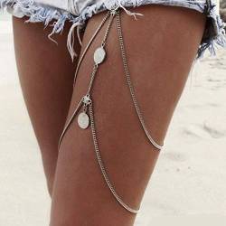 Yean Leg Chains Münzen Anhänger Crossover Harness Taille Gürtel Kette Vintage Bikini Oberschenkel Bein Ketten Körperschmuck von Yean