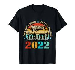 2 Jahre alt Fantastisch seit Januar 2022 2. Geburtstag Lustig T-Shirt von Years Old Legend Birthday For Men Women
