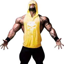 YeeHoo Herren Sport Tank Top mit Kapuze Muskelshirt für Training Gym Fitness & Bodybuilding von YeeHoo