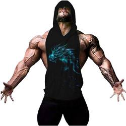 YeeHoo Mix Herren Tank Top Bodybuilding Muskelshirt Mode Gym Kapuzenshirt von YeeHoo