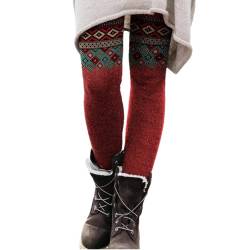 Yeehliny Damen Thermo Leggings Thermoleggins WinterLeggings Thermostrumpfhosen Stretchy Hosen Strumpfhosen Winterhose Vintage Freizeithosen Joginghose Yogahose von Yeehliny