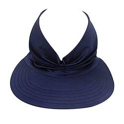 Yeehliny Damen Visor Cap Sonnenvisor Breite Krempe Sonnenhut Elastische Sonnenschild Tenniskappe Sommer UV-Schutz Leicht Strandvisor Casual Sport Kappe für Golf Tennis Laufender (E) von Yeehliny