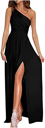 Yeehliny Kleider Damen Abschlusskleid Off Shoulder Ärmellos Partykleid Lang Abendkleider Schlitz Cocktailkleid Festkleider Formal Hochzeit Festlich Abendkleid Abschlussball Ballkleid von Yeehliny