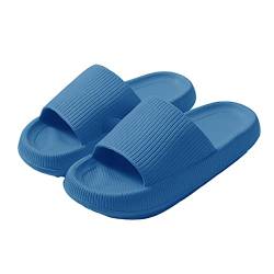 Yeeteepot Herren Damen Badeschlappen Cozislides Dusch Badeschuhe Bequeme Home Slippers Wolke Hausschuhe Badelatschen Sommer Rutschfeste Pantoffeln, Blau 36/37 EU von Yeeteepot