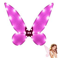 Feenflügel Leuchtende Schmetterlingsflügel Prinzessinnenflügel Damen Mädchen Flügel Kostüm Wings Cosplay für Weihnachts Geburtstags Party von Yeeteesy