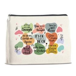 Inspirierende Geschenke Make-up-Tasche, motivierende Geschenke für Mutter, Tochter, Schwester, Freunde, Kollegen, Lehrer, Krankenschwester, psychische Gesundheit, Geschenk, Kosmetiktasche, positive von YeleY