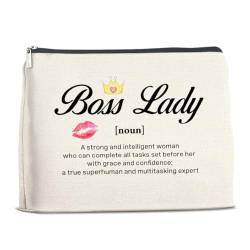 YeleY Boss Lady Geschenk – Boss Lady Geschenke für Frauen – Boss Lady Geschenkideen – Boss Lady Make-up Tasche – Boss Lady Definition Kosmetiktasche Make-up Reißverschlusstasche, Mehrfarbig von YeleY