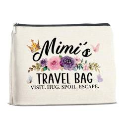 YeleY Mimi's Reisetasche Mimi Geschenke Make-up-Tasche, lustige Mimi-Geschenke für Geburtstag, Weihnachten, Muttertag, beste Mimi-Kosmetiktasche, Mehrfarbig von YeleY
