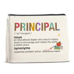 YeleY Principal Appreciation Gift for Women, Best Principal Gifts Makeup Bag, School Principal Gift, Principal Definition Cosmetic Bag, Mehrfarbig von YeleY