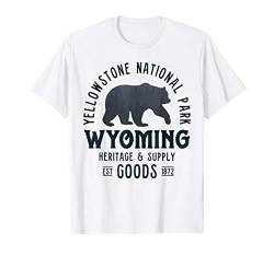 Yellowstone National Park Bear Shirt Wyoming Vintage Gift T-Shirt von Yellowstone by 14th Floor