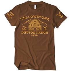 Yellowstone Offizielles Lizenzprodukt Barn Herren T-Shirt (Braun), Groß von Yellowstone