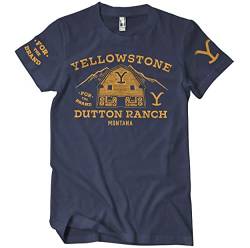 Yellowstone Offizielles Lizenzprodukt Barn Herren T-Shirt (Marineblau), X-Large von Yellowstone