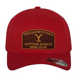 Yellowstone Offizielles Lizenzprodukt Flexfit Cap (Rot), Groß/X-Large von Yellowstone