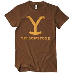 Yellowstone Offizielles Lizenzprodukt Herren T-Shirt (Braun), Groß von Yellowstone