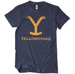 Yellowstone Offizielles Lizenzprodukt Herren T-Shirt (Marineblau), X-Large von Yellowstone