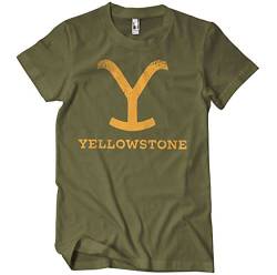 Yellowstone Offizielles Lizenzprodukt Herren T-Shirt (Olive), Groß von Yellowstone