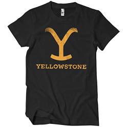 Yellowstone Offizielles Lizenzprodukt Herren T-Shirt (Schwarz), Groß von Yellowstone