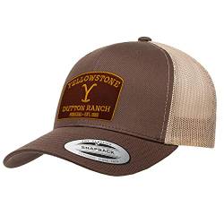Yellowstone Offizielles Lizenzprodukt Premium Trucker Cap (Braun-Khaki), Einheitsgröße von Yellowstone