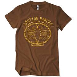 Yellowstone Offizielles Lizenzprodukt Protect The Family Herren T-Shirt (Braun), Groß von Yellowstone