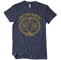 Yellowstone Offizielles Lizenzprodukt Protect The Family Herren T-Shirt (Marineblau), Klein von Yellowstone