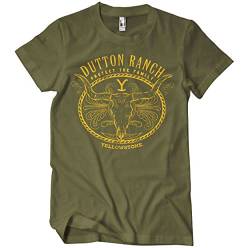 Yellowstone Offizielles Lizenzprodukt Protect The Family Herren T-Shirt (Olive), Klein von Yellowstone