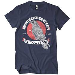 Yellowstone Offizielles Lizenzprodukt You Can't Reason with Evil Herren T-Shirt (Marineblau), Groß von Yellowstone