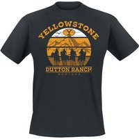 Yellowstone T-Shirt - Cowboys - S bis XXL - für Männer - Größe M - schwarz  - Lizenzierter Fanartikel von Yellowstone
