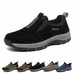 Hatme Shoes, Wanderschuhe Herren, Orthopädische Schuhe Herren, Hatme Orthopedic Walking Shoes, Mens Sports Shoes, Breathable Casual Shoes (Black,45) von Yeluptu