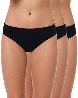 Yenita 3er Pack Damen Seamless Mikrofaser Hüftslip-Nahtloser Slip Low Cut Bikini Hipster von Yenita