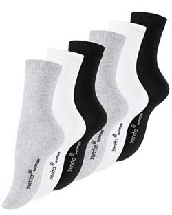 Yenita 6 Paar Damen BIO Baumwolle Socken mit Komfortbund in Farbmix, Gr. 35-38 von Yenita