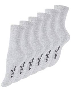 Yenita 6 Paar Damen BIO Baumwolle Socken mit Komfortbund in Grau Melànge, Gr. 35-38 von Yenita
