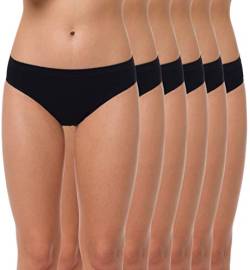 Yenita 6er Pack Damen Seamless Mikrofaser Hüftslip-Nahtloser Slip Low Cut Bikini Hipster von Yenita