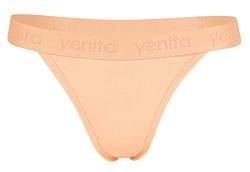 Yenita Bambus Damen Unterwäsche, String Tanga, Peach, Gr. S von Yenita